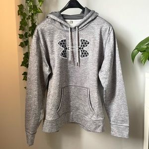 Under Armour Cold Gear Gray Hoodie with Big Logo